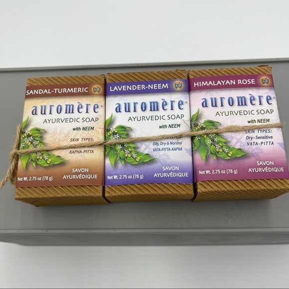 Auromere Ayurvedic Aromatherapy Bar Soap Variety Pack Bundle (9 Pcs) - Picture 3 of 4